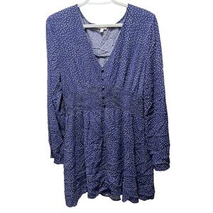 En creme size large polka dot dress